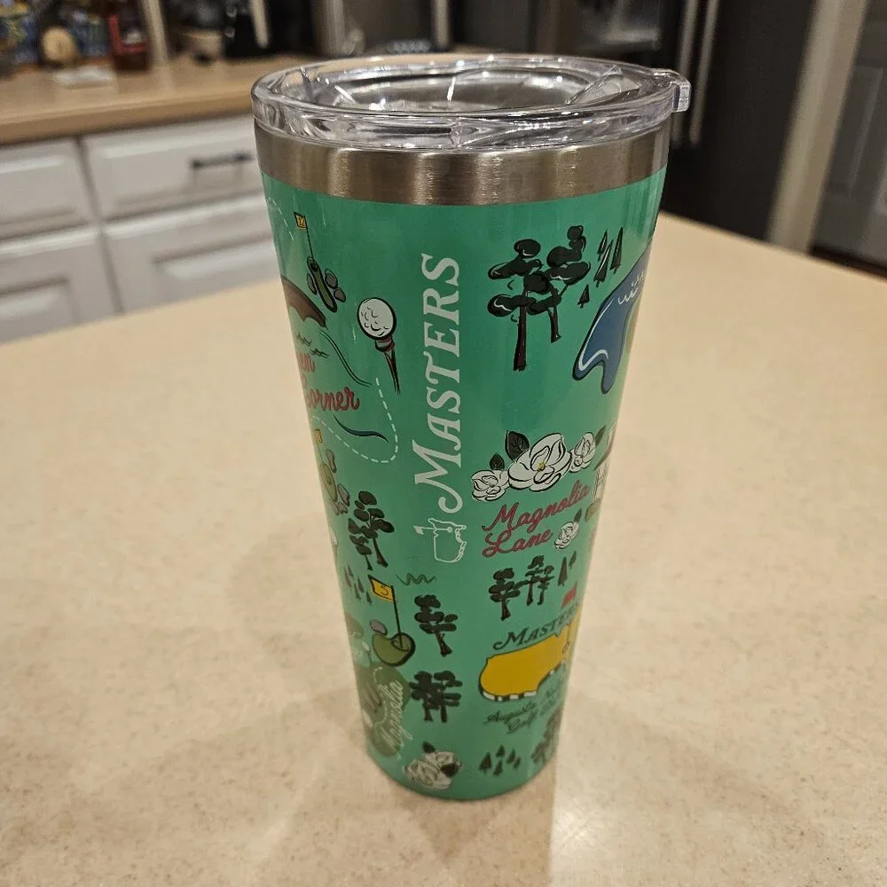 RARE MASTERS AUGUSTA NATIONAL 2019 COLLECTIBLE CORKCICLE HOLES TUMBLER WOODS